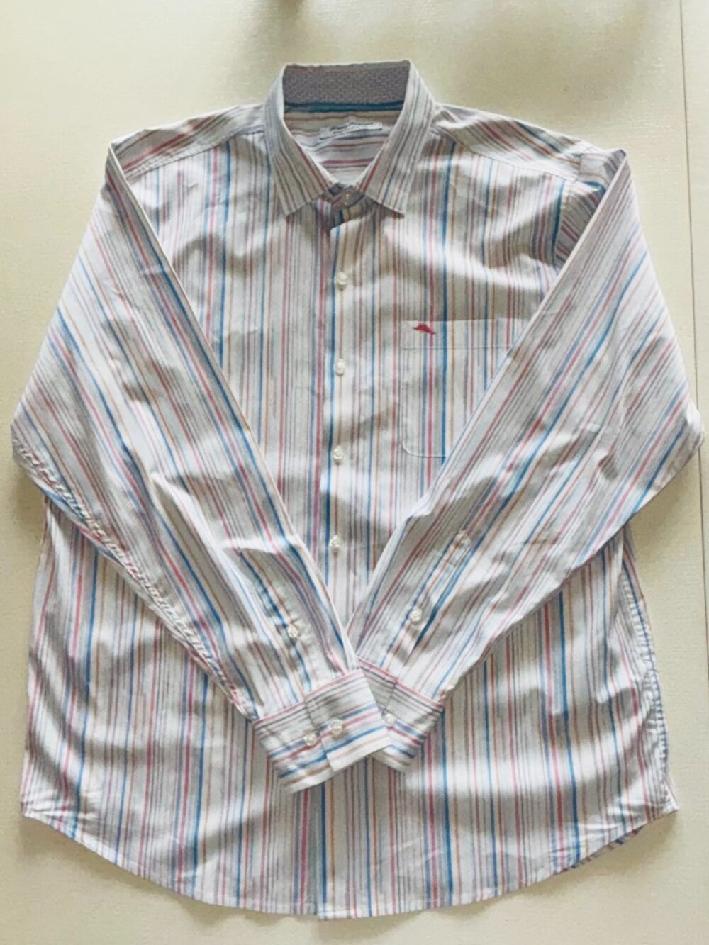 Tommy Bahama Sarasota Stretch Villa Stripe IslandZone Shirt - Size L -MSRP $150